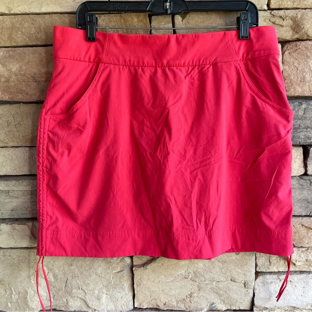 Columbia coral pink orange side cinch active stretch Skort Women XL
